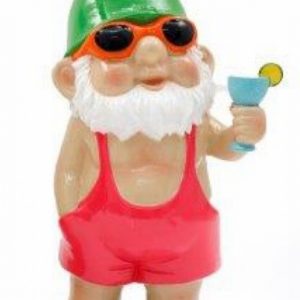 Ornamental Gnome 20.5cm Bright Beach Green Hat