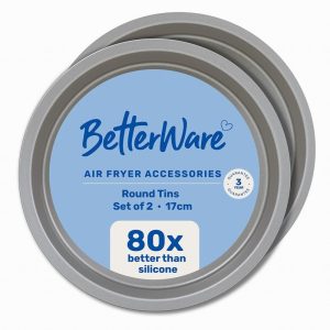 Air Fry BETTERWARE 17cm Deep Round Dish x2 Non Stick