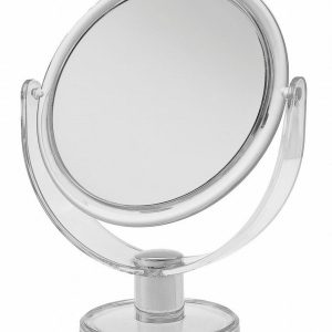 Mirror Cosmetic on Stand Clear & Chrome