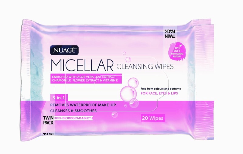 Wipes NUAGE Smooth 3in1 Cleansing 2x20 Biodegradable