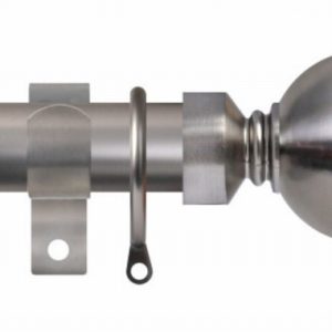 Curtain Pole RENAISSANCE Ext. Ball 25/28mmx180>340cm Br. Nickel