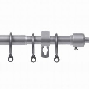Curtain Pole RENAISSANCE Ext. Scroll 23/16mmx180>300cm Silver
