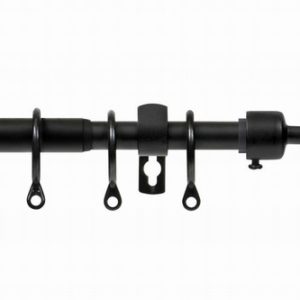Curtain Pole RENAISSANCE Ext. Scroll End 23/16mmx120>210cm Black