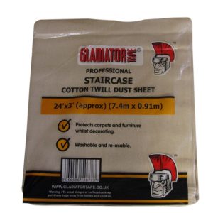 Dust Sheet Cotton Twill 24x3' Approx. Staircase