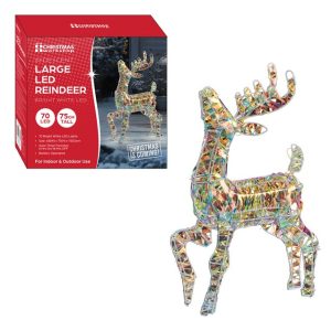Christmas Reindeer 75cm Iridescent Lighting Effect