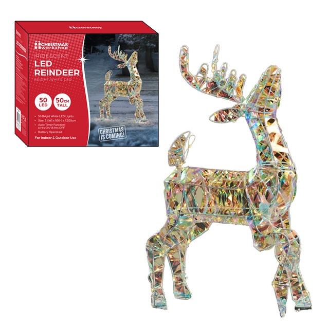 Christmas 250 LED Reindeer Grazing 65cm Tall