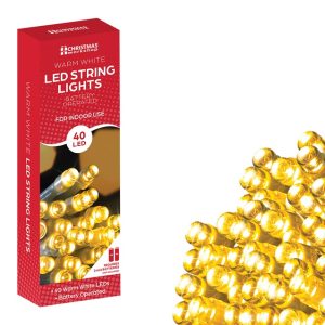 Christmas Lights   40 LED Warm White 3xAA Req.