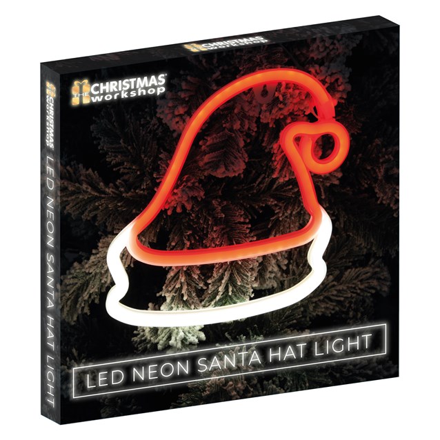 Christmas Santa Hat LED Neon Sign Light