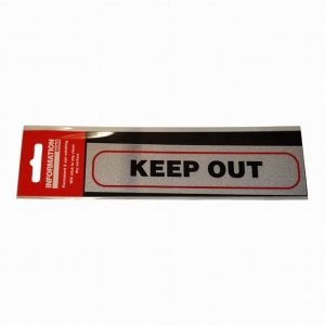 Sign Self Ad. 170x40mm KEEP OUT