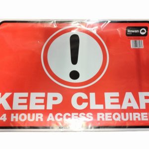 Sign 240x330mm KEEP CLEAR 24HR ACCESS REQUIRED