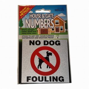 Sign Self Ad. xmm NO DOG FOULING (Symbol)