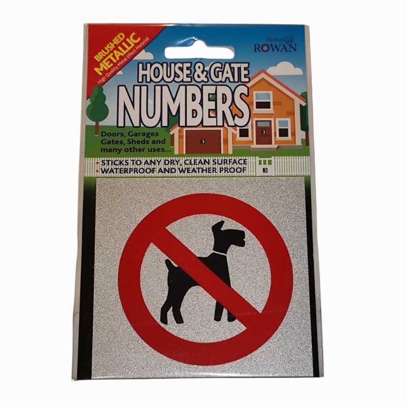 Sign Self Ad. xmm NO DOGS (Symbol)