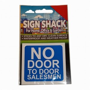 Sign Self Ad. xmm NO DOOR TO DOOR SALESMAN