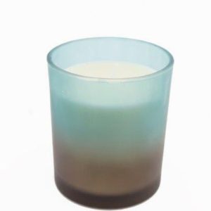 Candle in Pot Teal Ombre 10cm Musk Scented