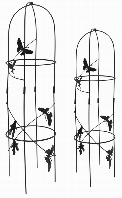Obelisk Butterfly Design x2 Black