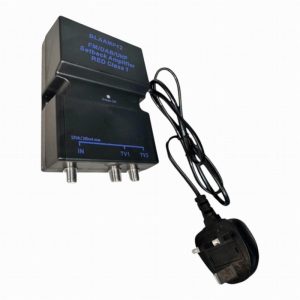 Aerial Booster / Amplifier 2 Way Plug in Coaxial Plug