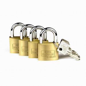 Padlock Brass 40mmx4 Double Locking H/D Keyed Alike