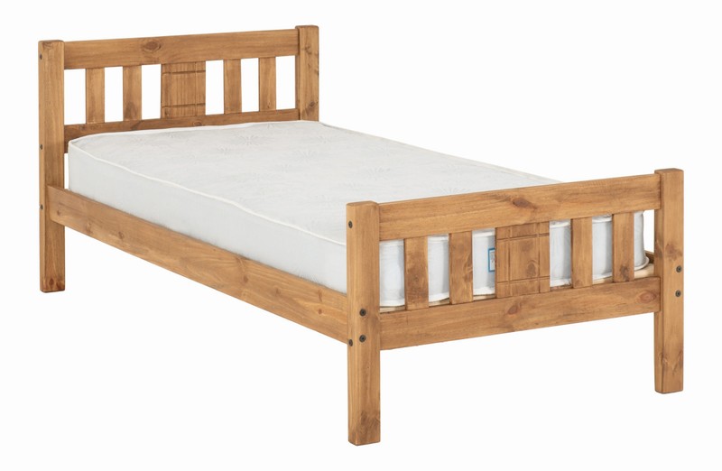 Bedstead 90cm RIO Distressed Waxed Pine
