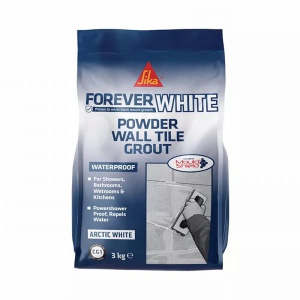 Tile Setter Powder Tile Grout Powder Forever White 3Kg - Warrior Warehouses