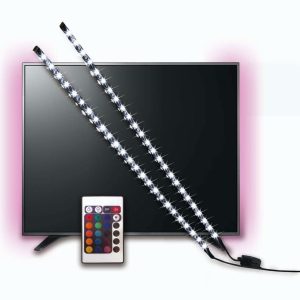 LED Mood Light 20 Colours USB Dimmable 2x50cm Strip Remote