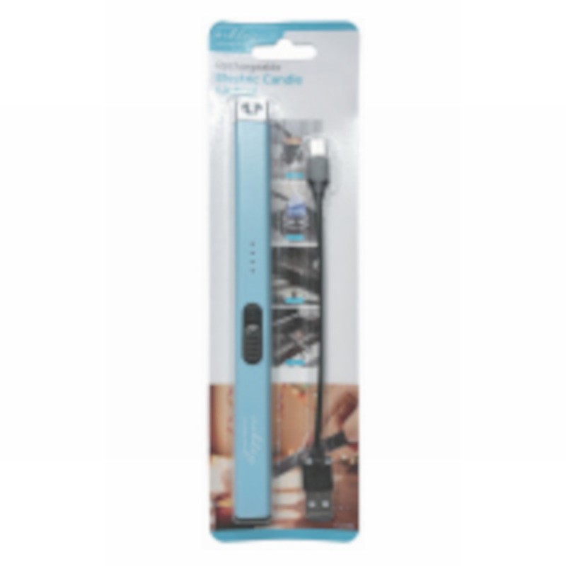 Electric Lighter Candle USB Charged Blue