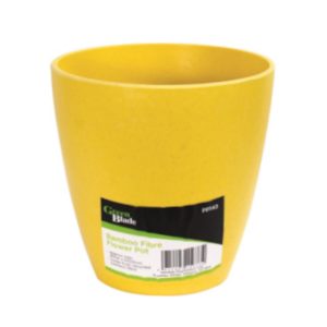 Flower Pot Bamboo Fibre Yellow