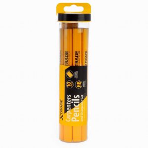 Pencil XTRADE Carpenters Med. Lead x10 in Tube + Sharpener