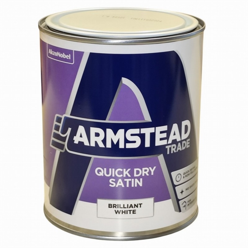 Paint Satin Finish Brilliant White 5Ltr. Q./D. W.Base