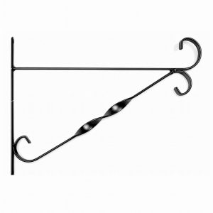 Hanging Basket Bracket 12" Black H Duty